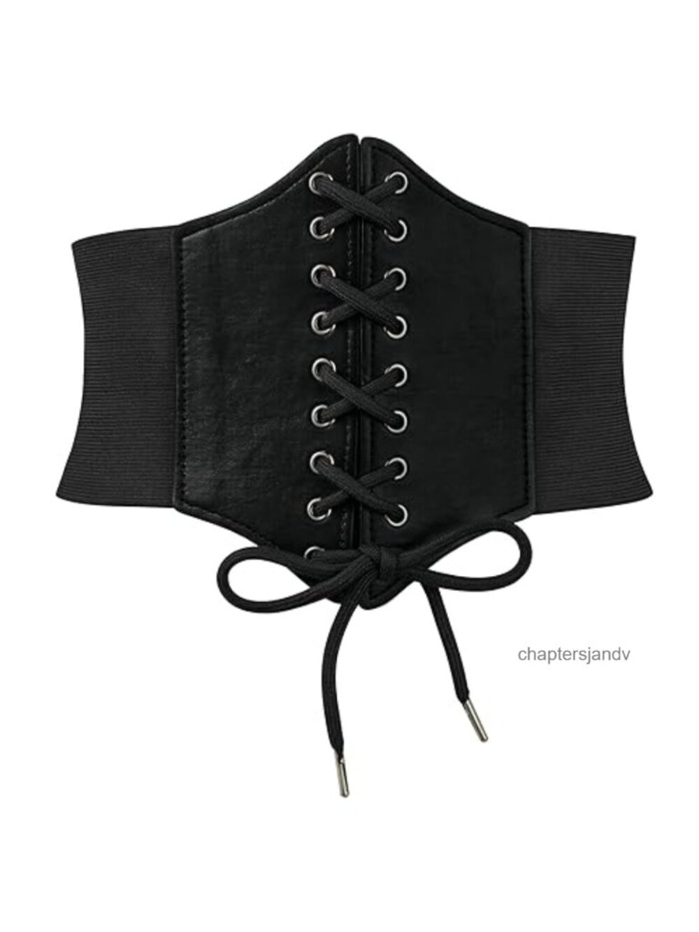 PU Leather Lace-Up Corset Belt Elastic Wide Waist Renaissance Halloween Costume